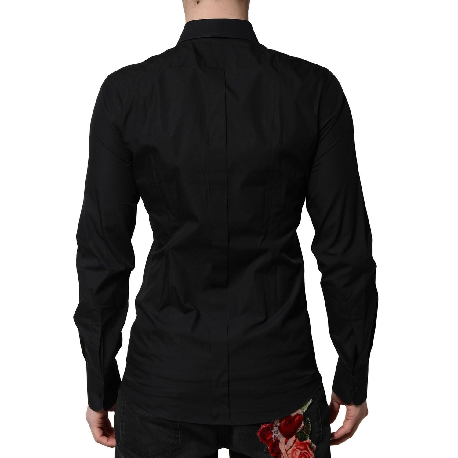 Dolce & Gabbana Black GOLD Long Sleeves Dress Formal Shirt