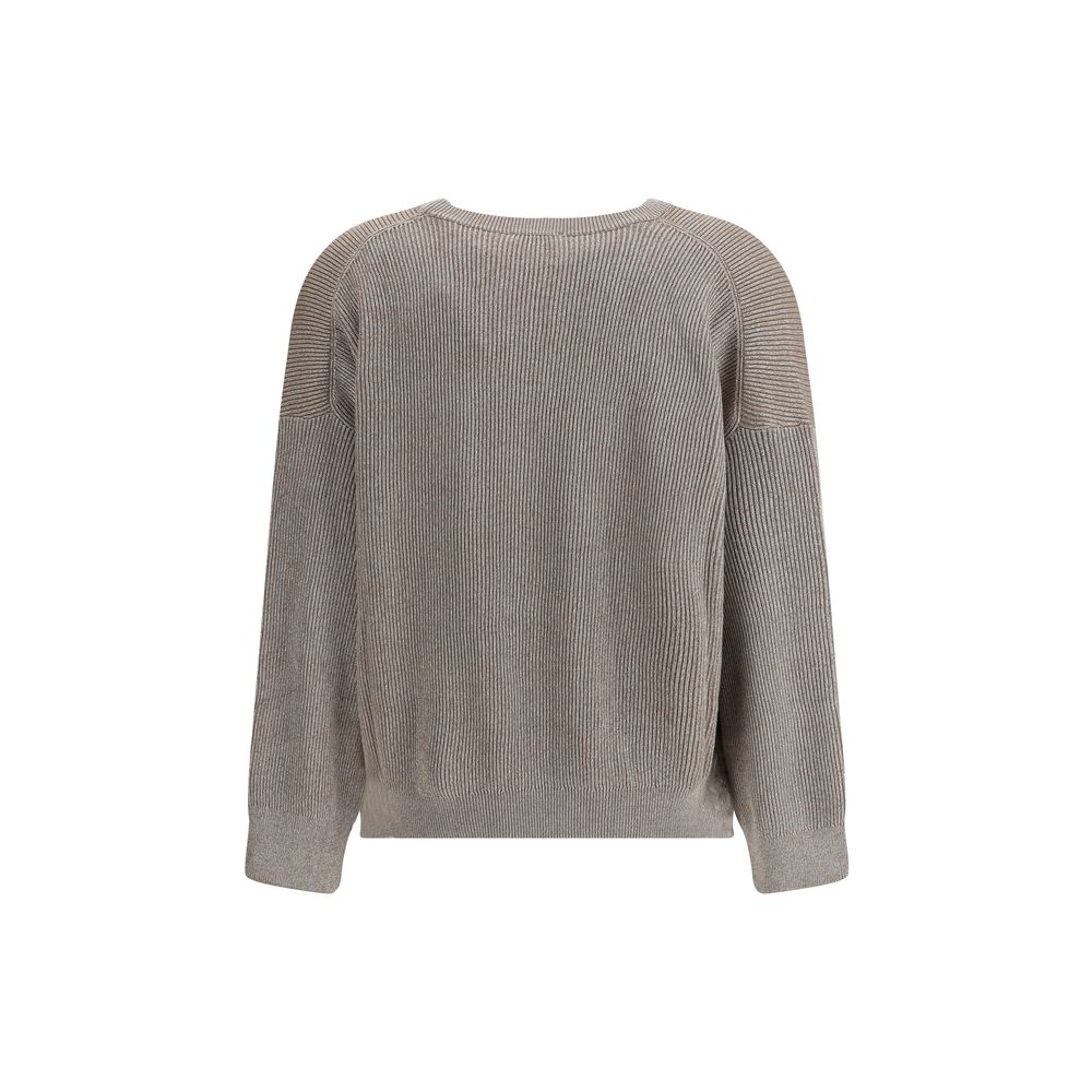 Brunello Cucinelli Beige Cotton Sweatshirt