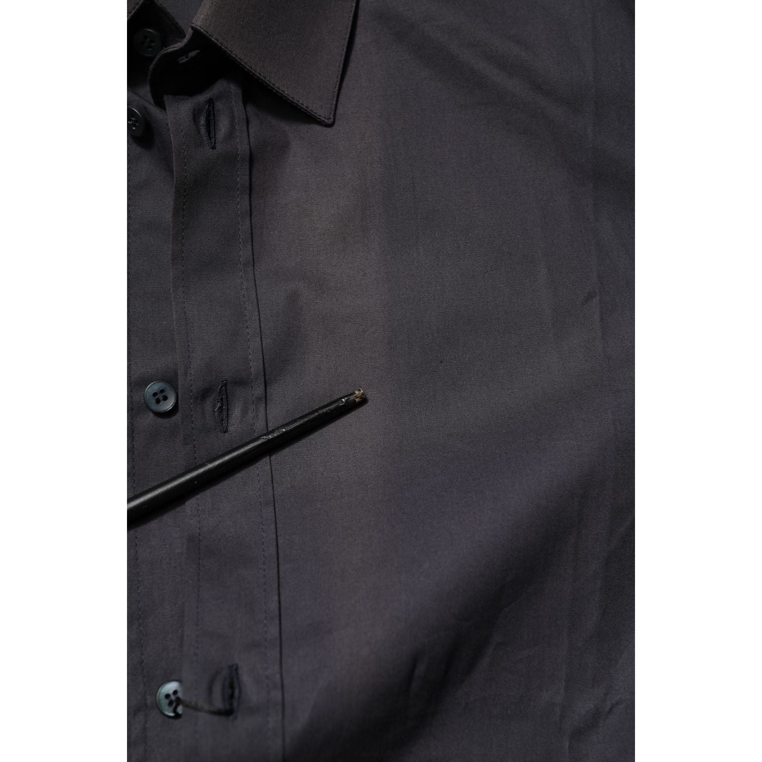 Dolce & Gabbana Blue Cotton GOLD Long Sleeves Formal Shirt