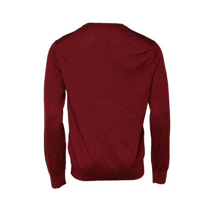 Dolce & Gabbana Maroon Cashmere Crew Neck Sweatshirt Sweater