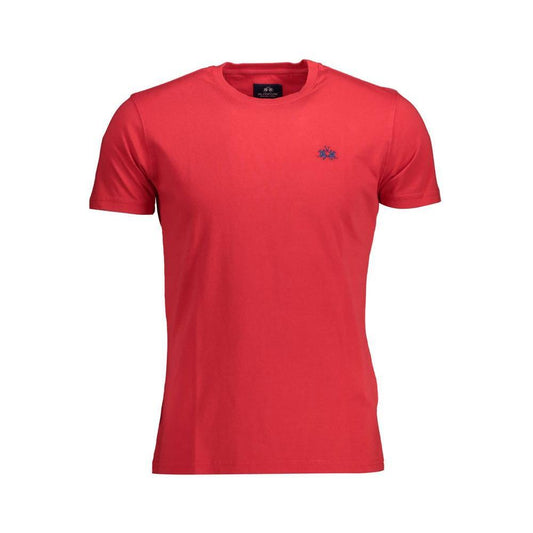 La Martina Red Cotton Men T-Shirt LA-12199-XXL