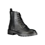 Calvin Klein Sleek Black Ankle Boots with Laces and Zip Detail CA-25018-EU46