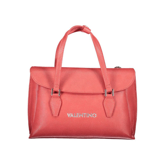 Mario Valentino Red Polyethylene Women Handbag featuring dual handles and elegant design.
