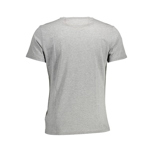 Back view of La Martina Brown Cotton Men T-Shirt showcasing classic crew neck and regular fit silhouette, ideal for urban sophistication.