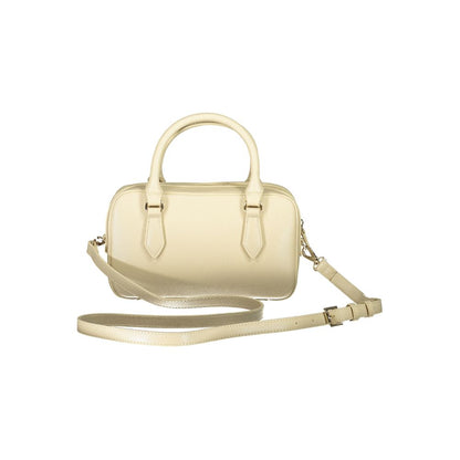 Mario Valentino Beige Polyethylene Women Handbag with adjustable strap and elegant design