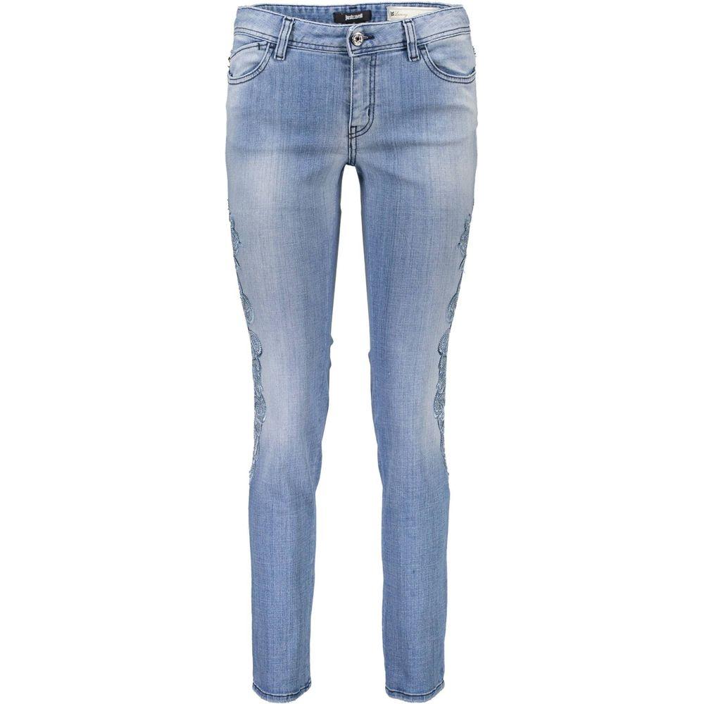 Just Cavalli Light Blue Cotton Women Jeans JU-2496-W25