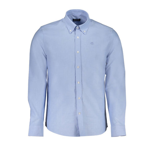 North Sails Light Blue Cotton Men Shirt NO-29891-S