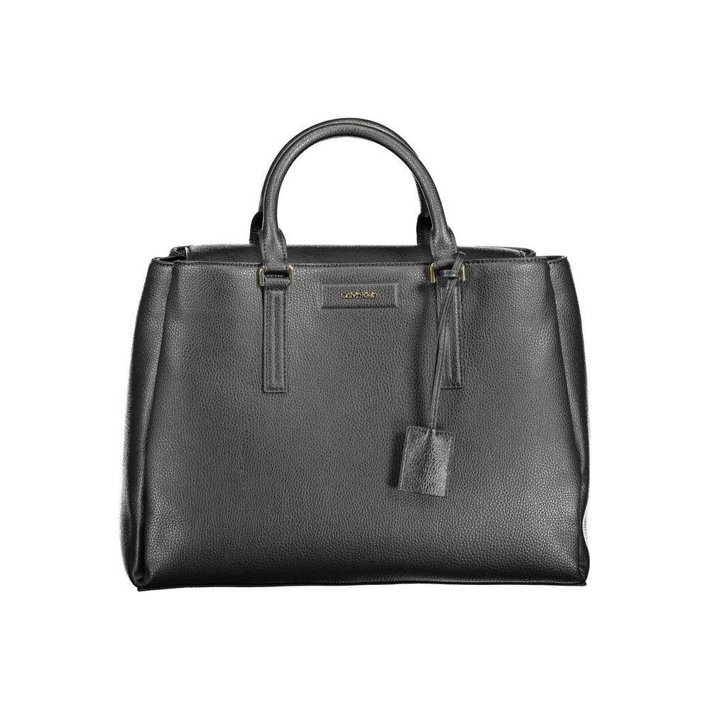 Calvin Klein Black Recycled Polyester Women Handbag CA-37858