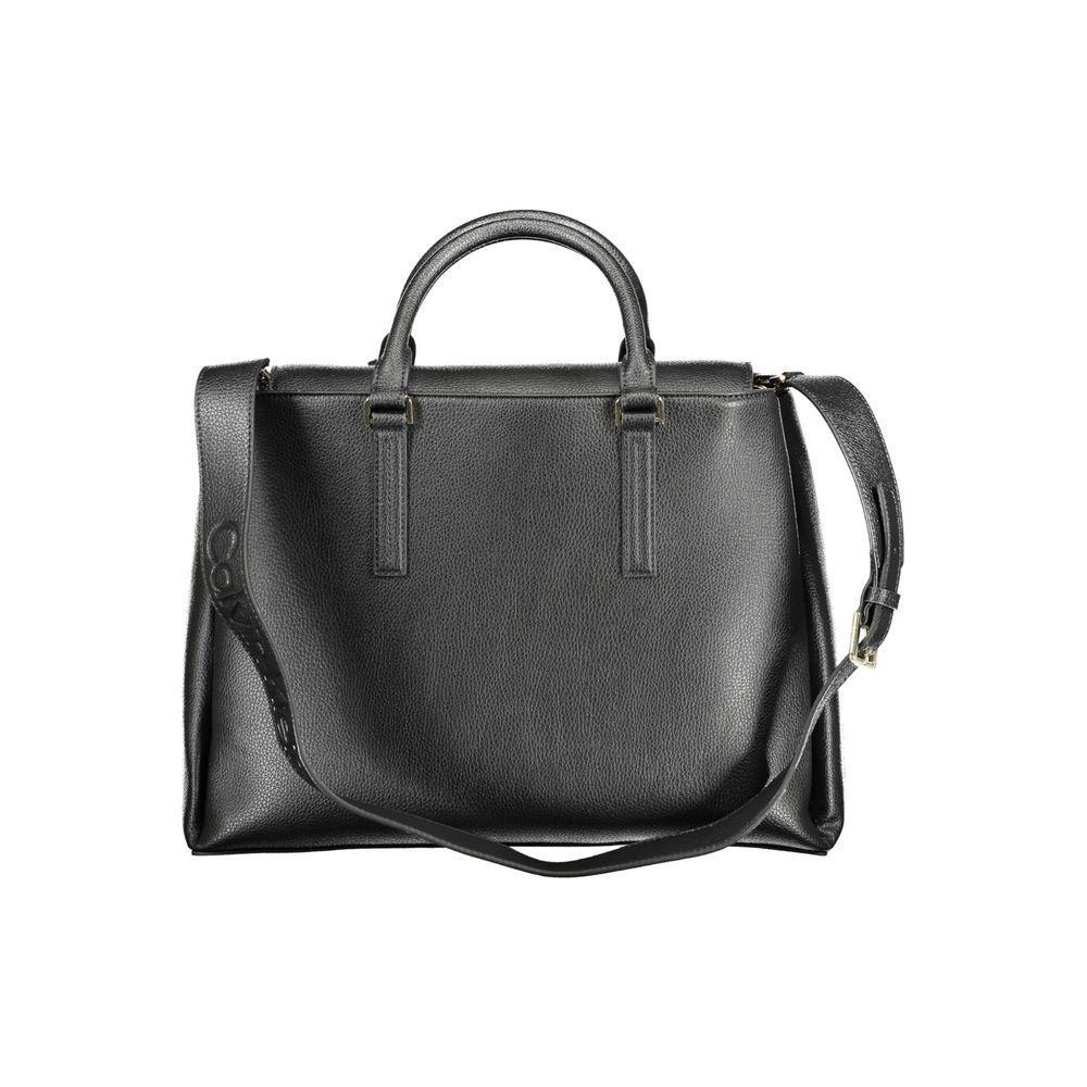 Calvin Klein Black Recycled Polyester Women Handbag CA-37858