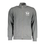 La Martina Gray Cotton Men Sweater