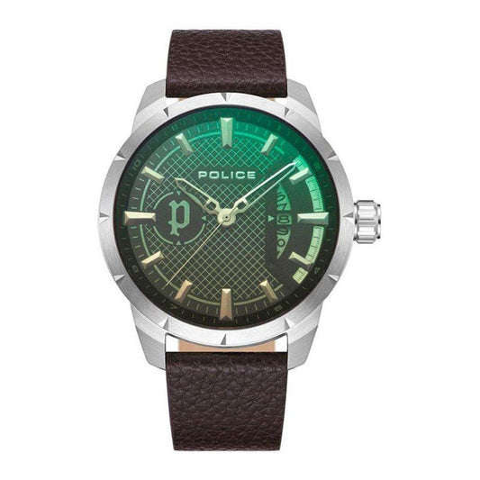 Police Brown Leather Watch POPEWJB2226902AC