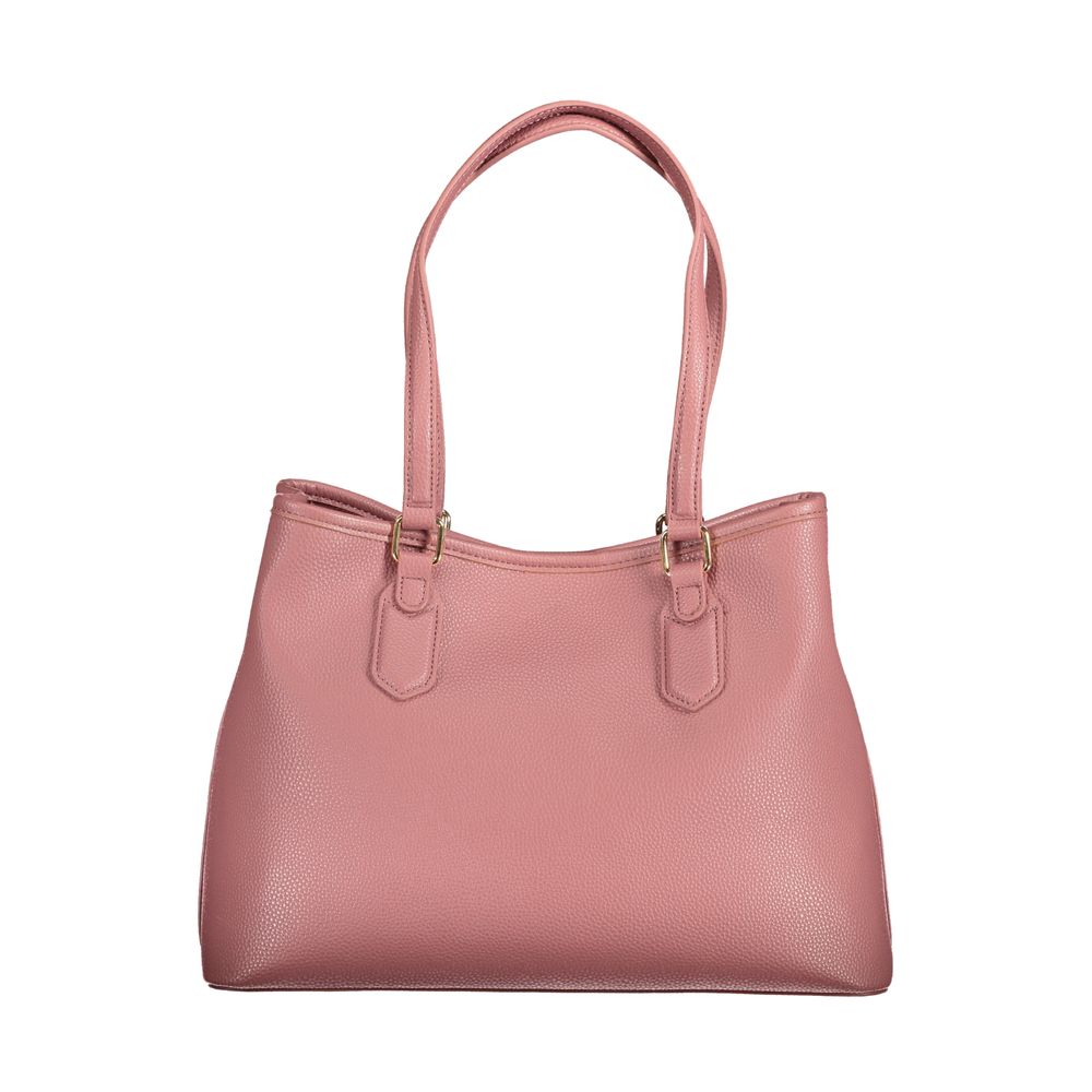 Front view with bag zipped and handles upright.