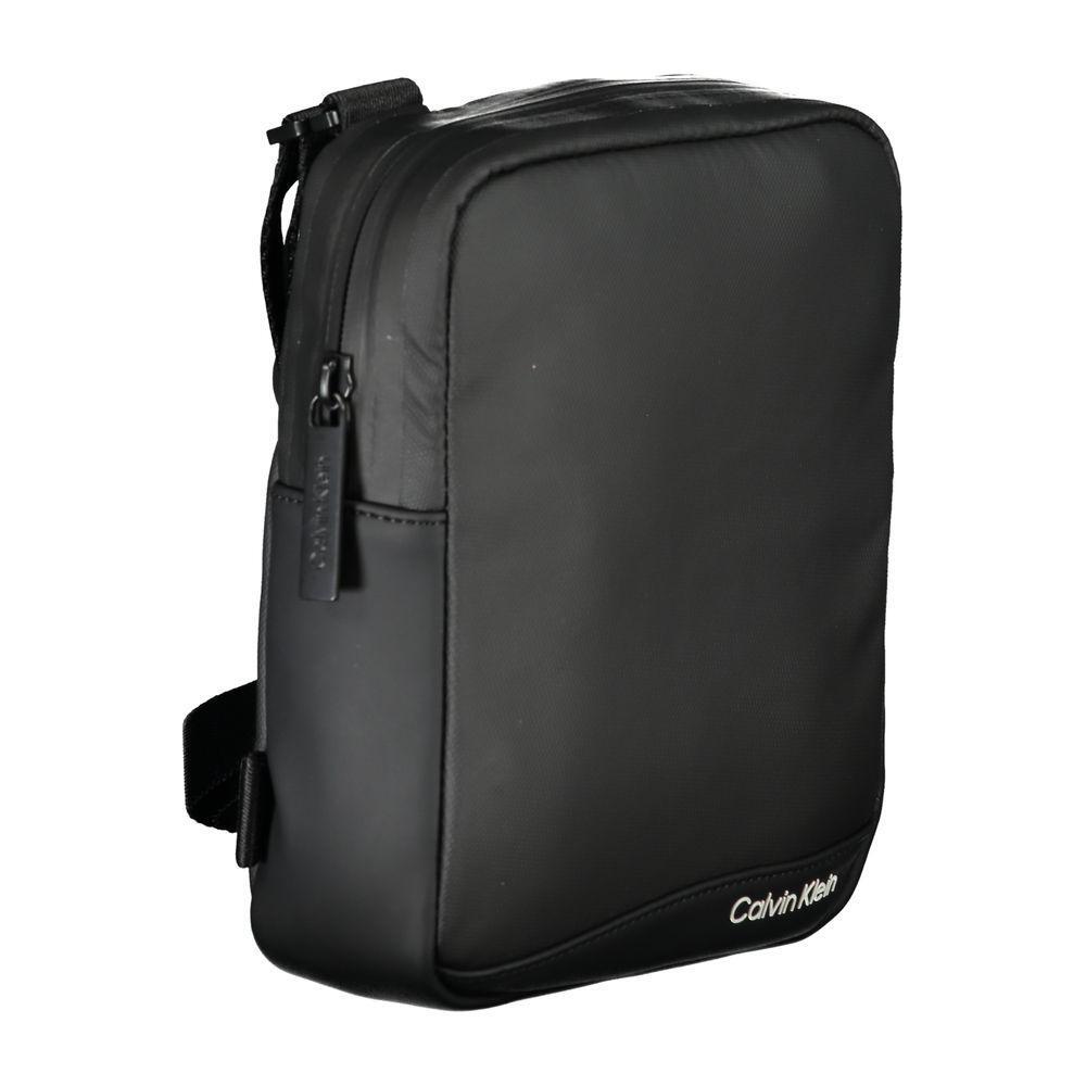 Calvin Klein Sleek Black Recycled Polyester Shoulder Bag CA-26038