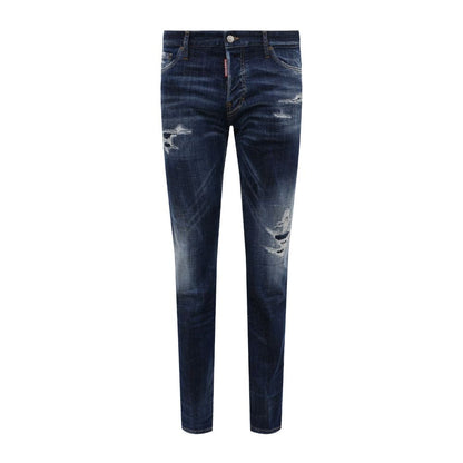 Dsquared² Blue Cotton Men Slim Jean