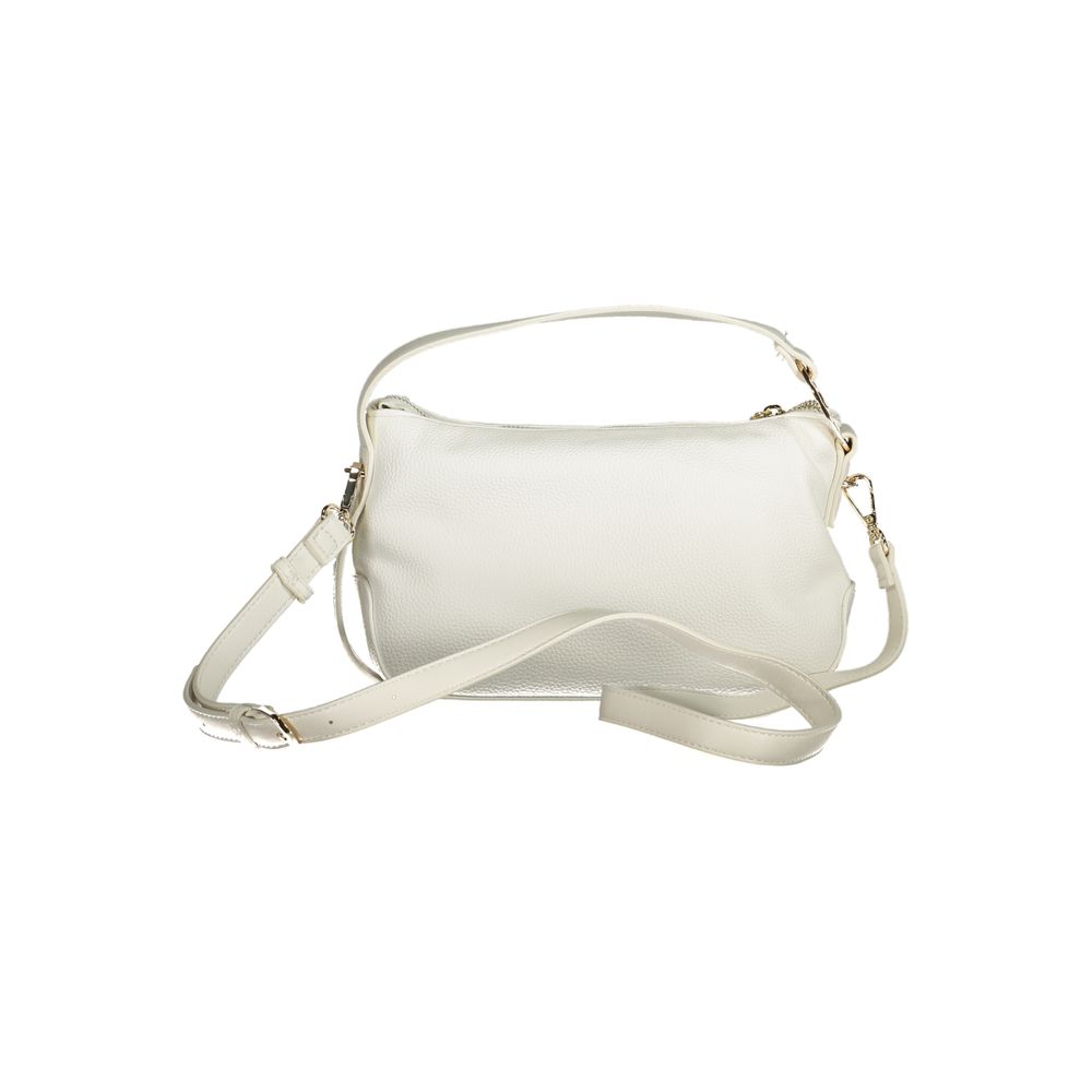 Mario Valentino White Polyethylene Women Handbag with strap, elegant and sophisticated design.