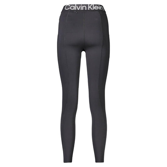 Calvin Klein Black Polyester Women Leggings CA-19027-XL
