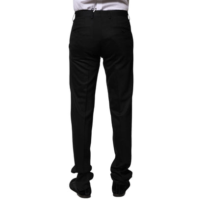 Dolce & Gabbana Black Wool Formal Dress Pants