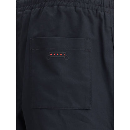 Marni Black Cotton Casual Pants
