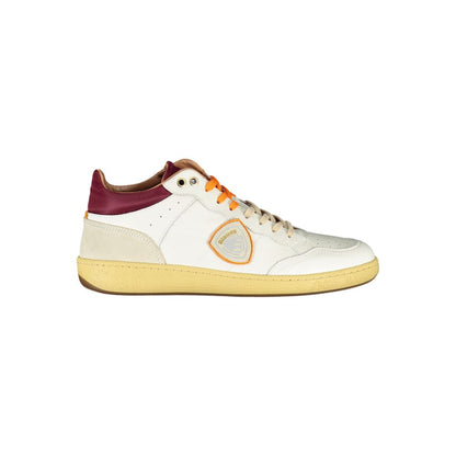 Blauer White Polyester Sneaker