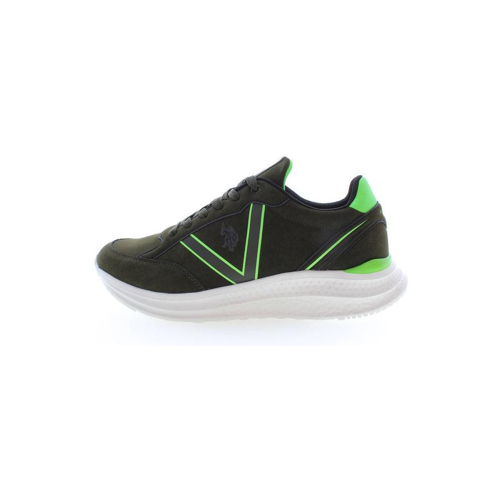 U.S. POLO ASSN. Green Polyester Sneaker