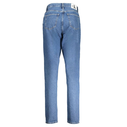 Calvin Klein Blue Cotton Women Jeans with classic five-pocket design and eco-friendly fabric