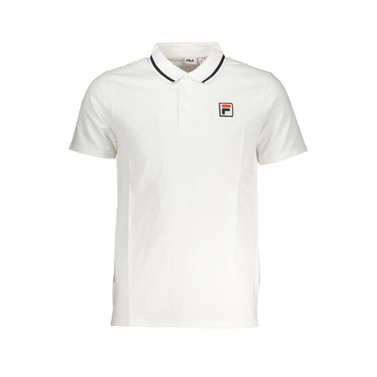 Fila Sleek White Cotton Polo with Contrast Accents FI-28751-S