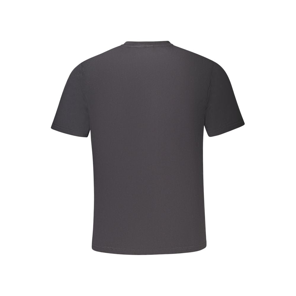 North Sails Black Cotton Men T-Shirt back view showcasing the sleek design and high-quality cotton fabric.