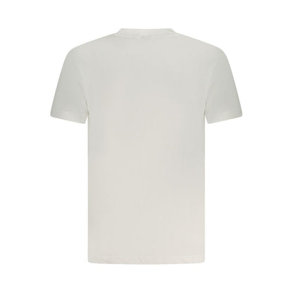 Back view of Armata Di Mare White Cotton Men T-Shirt with crew neck and short sleeves.