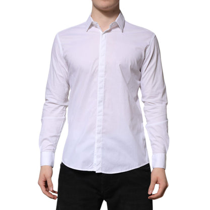 Daniele Alessandrini White Long Sleeves Dress Shirt