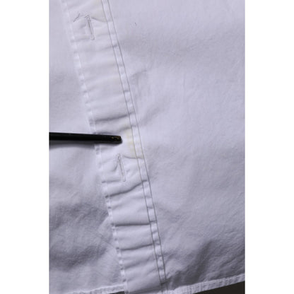 Dolce & Gabbana White Cotton GOLD Long Sleeves Dress Shirt