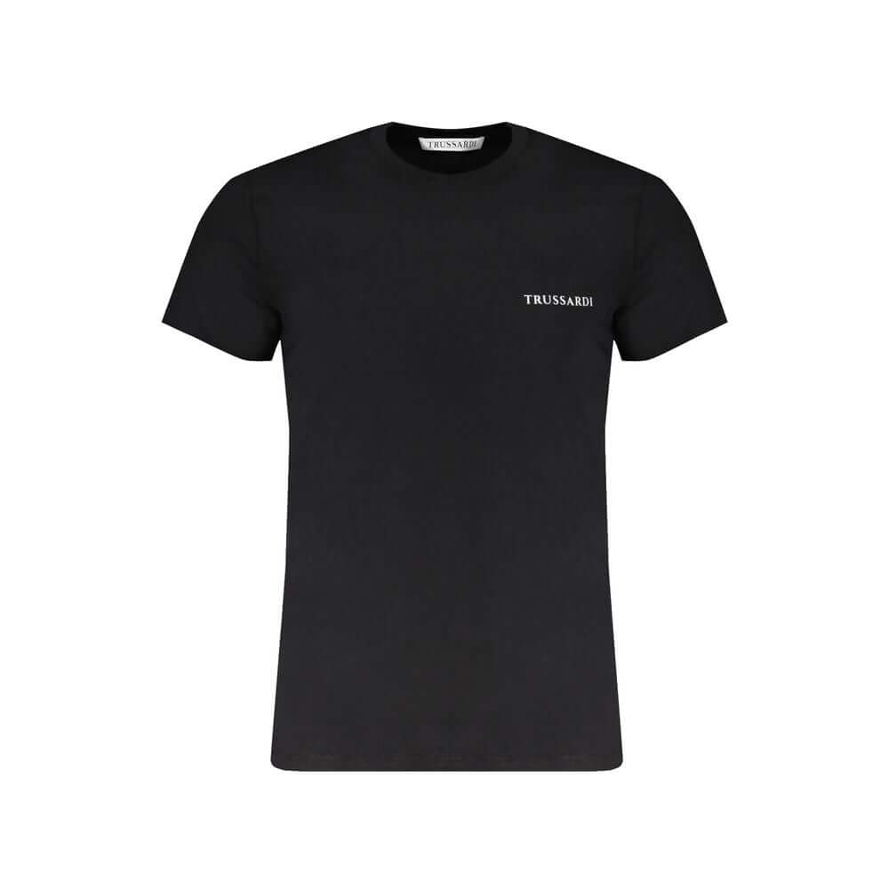 Trussardi Black Cotton T-Shirt TR-30146-M