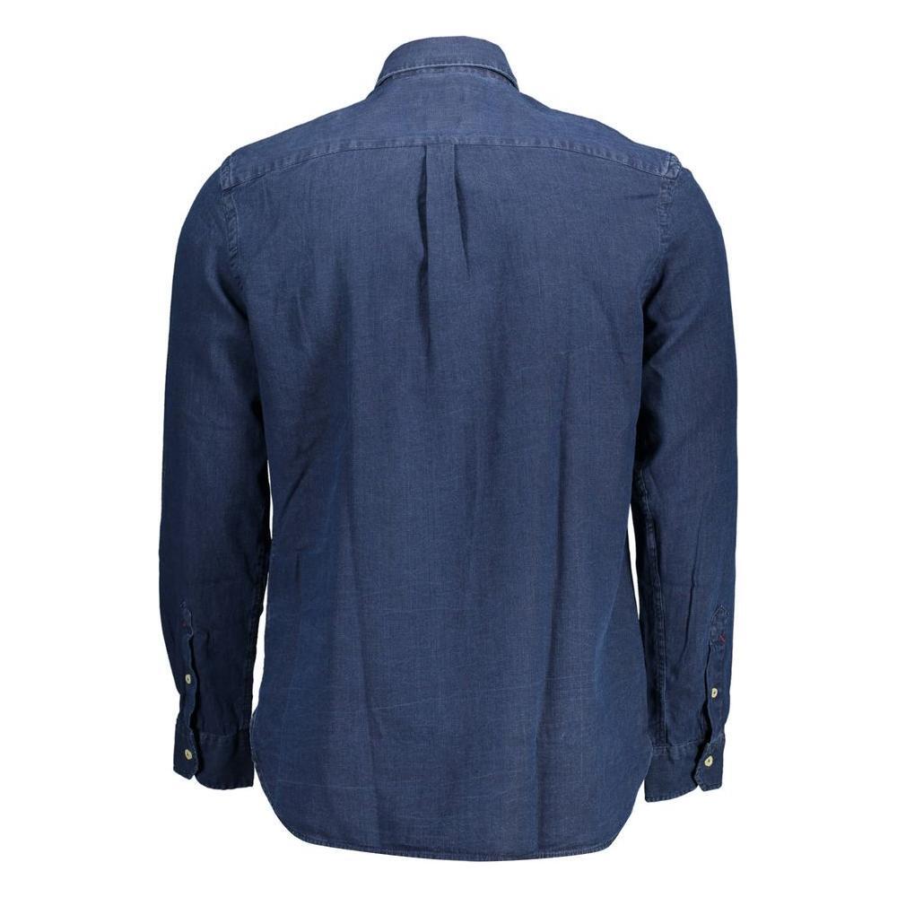 U.S. POLO ASSN. Blue Cotton Men Shirt US-16879-XXL