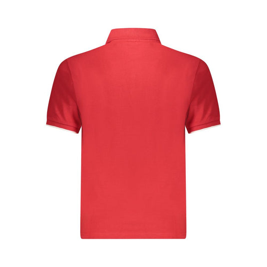 North Sails Red Cotton Men Polo Shirt NO-34368-S