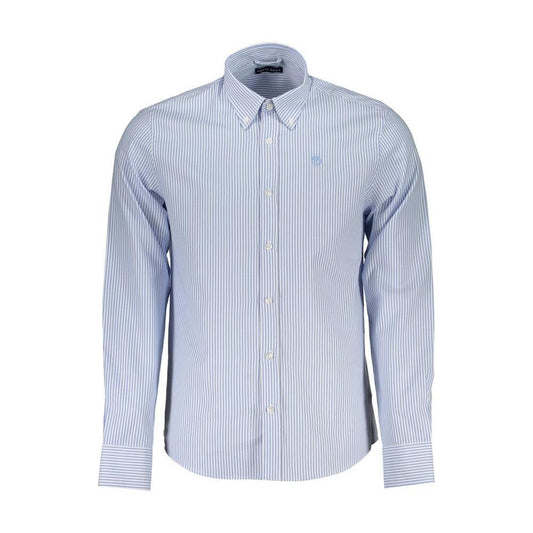 North Sails Light Blue Cotton Men Shirt NO-29888-S