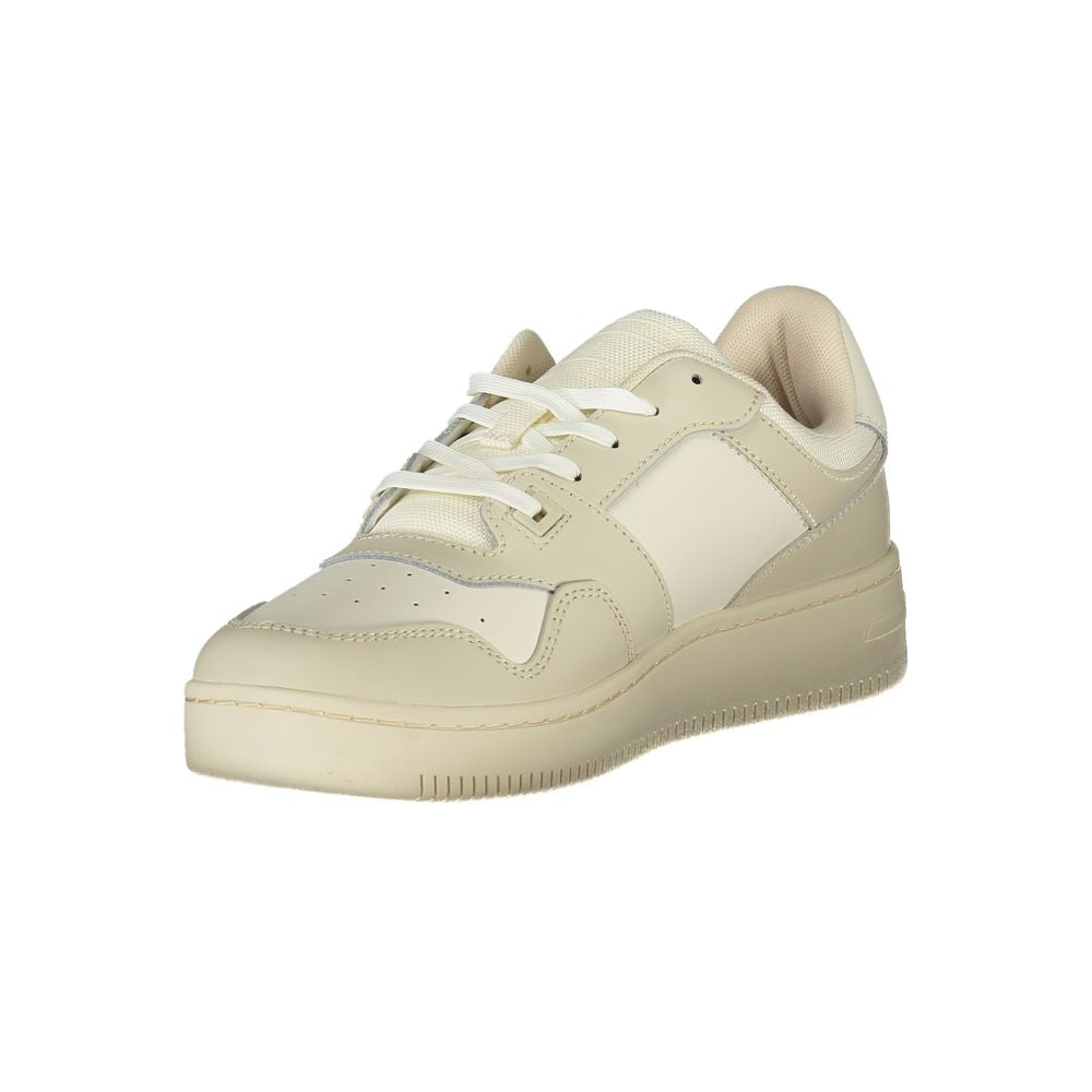 Tommy Hilfiger Beige Leather Men Sneaker TO-35336-EU40/US7