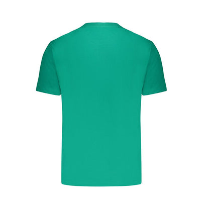Back view of Pepe Jeans Green Cotton T-Shirt, short sleeve, regular fit, crew neck, 100% sustainable cotton