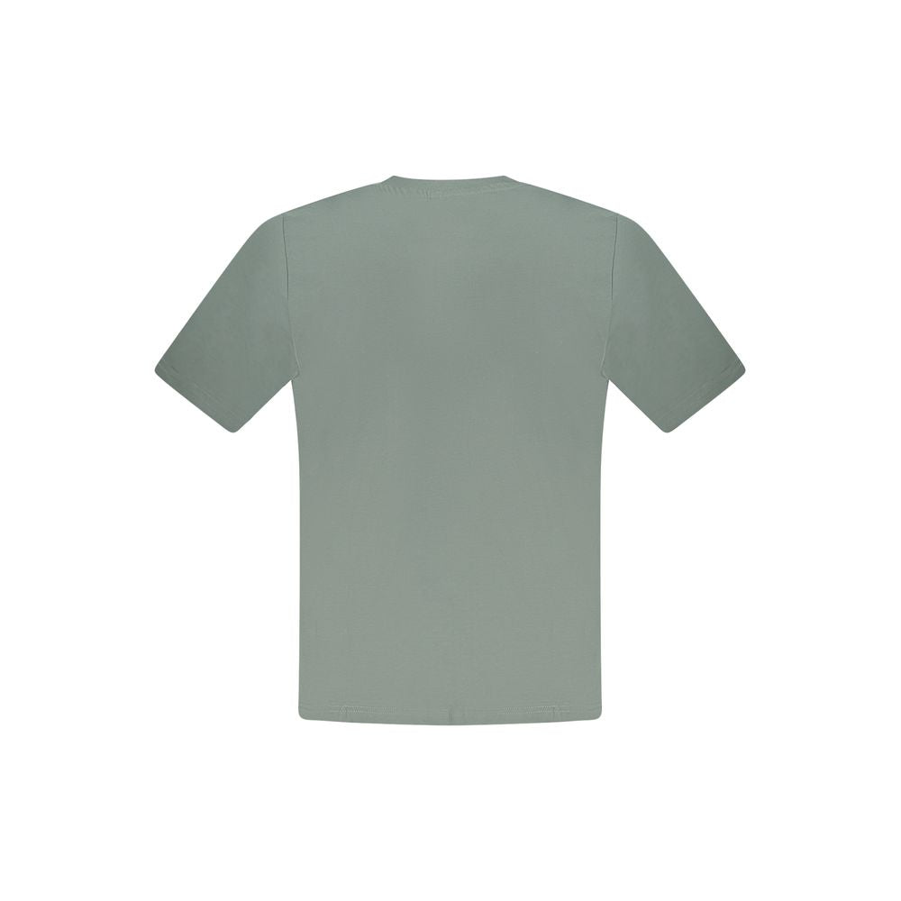 Back view of North Sails Green Cotton Men T-Shirt showing short sleeves and crew neck design.