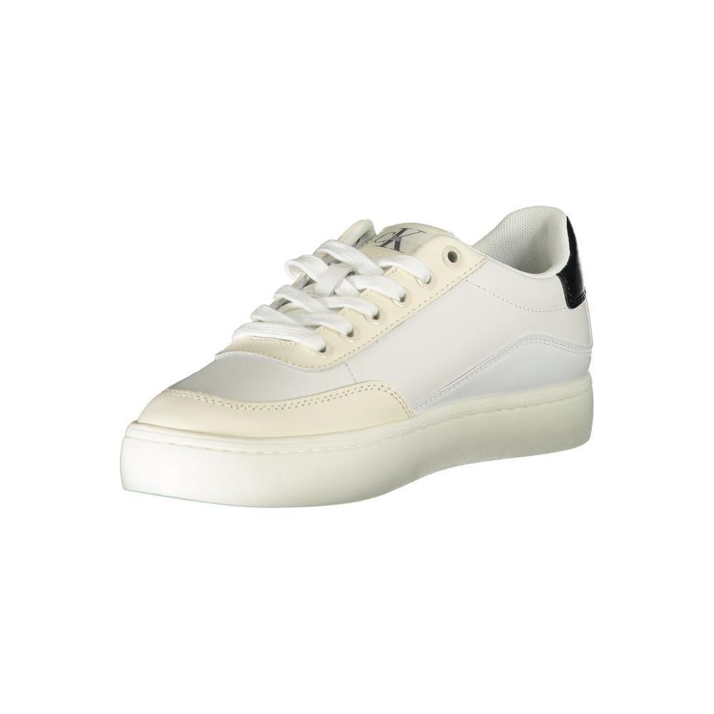 Calvin Klein Chic White Lace-Up Sneakers with Contrast Detailing CA-25093-EU36/US6