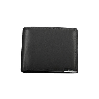 Calvin Klein Black Polyethylene Men Wallet with RFID blocking and dual compartments, ideal for modern men valuing style and security.