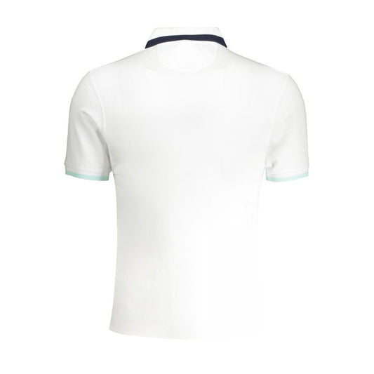 La Martina White Cotton Polo Shirt LA-30436-M