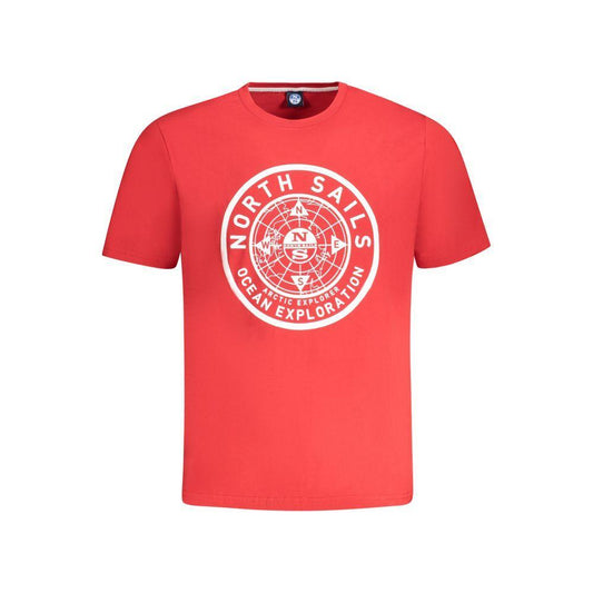 North Sails Red Cotton Men T-Shirt NO-34004-S