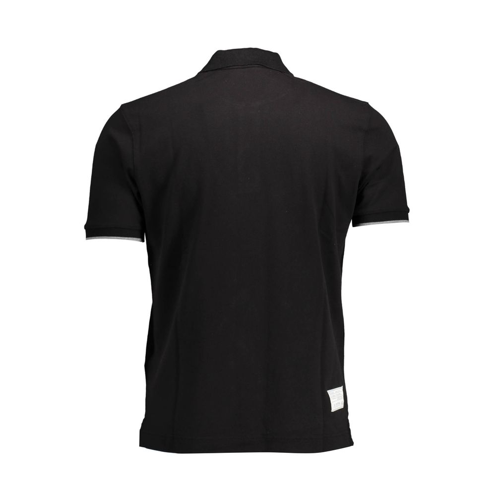 La Martina Black Cotton Polo Shirt