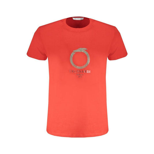 Trussardi Red Cotton T-Shirt TR-30137-S