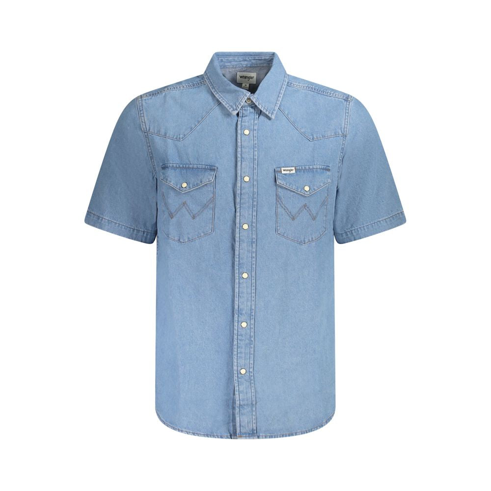 Wrangler Blue Cotton Shirt