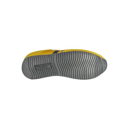 Sole view of U.S. POLO ASSN. Yellow Polyester Men Sneaker with logo detailing.