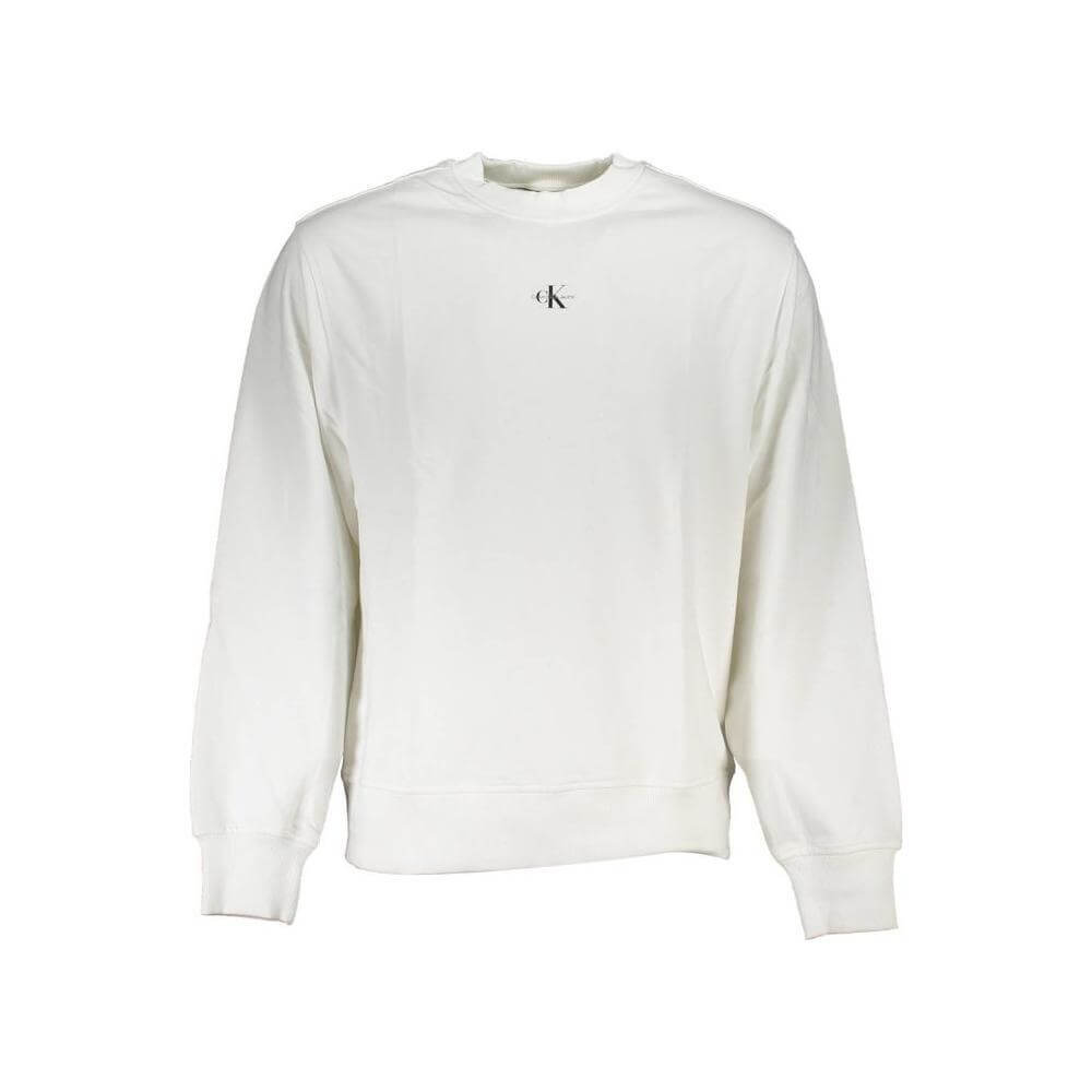 Calvin Klein White Cotton Men Sweater CA-37324-L