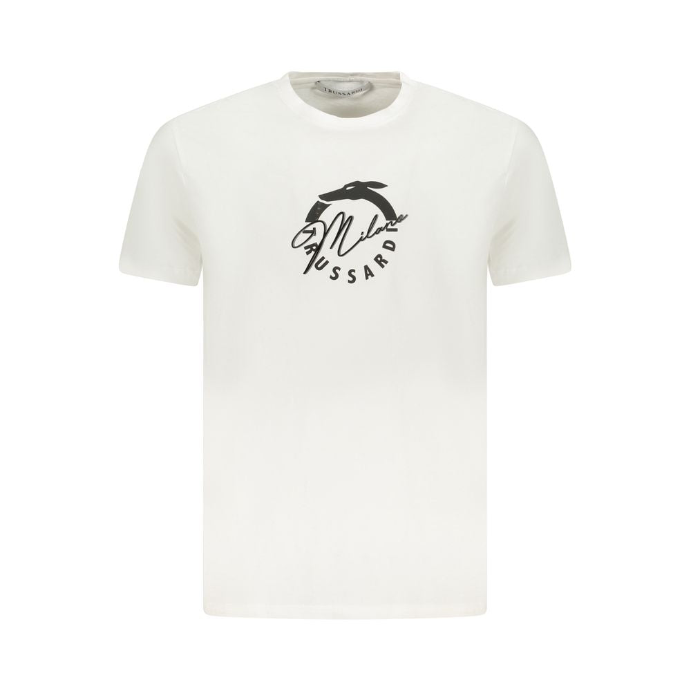 Trussardi White Cotton Men T-Shirt