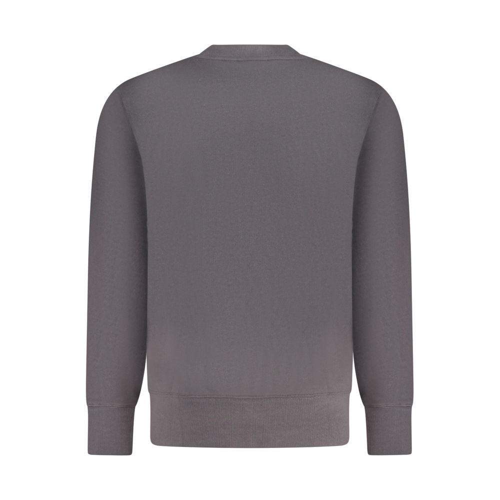 Back view of Calvin Klein Black Cotton Men Sweater in sleek design and sustainable materials.