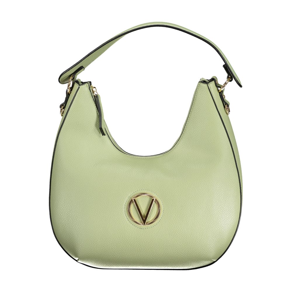 Mario Valentino Green Polyethylene Handbag with shoulder handle, adjustable straps, internal pocket, and zip closure.