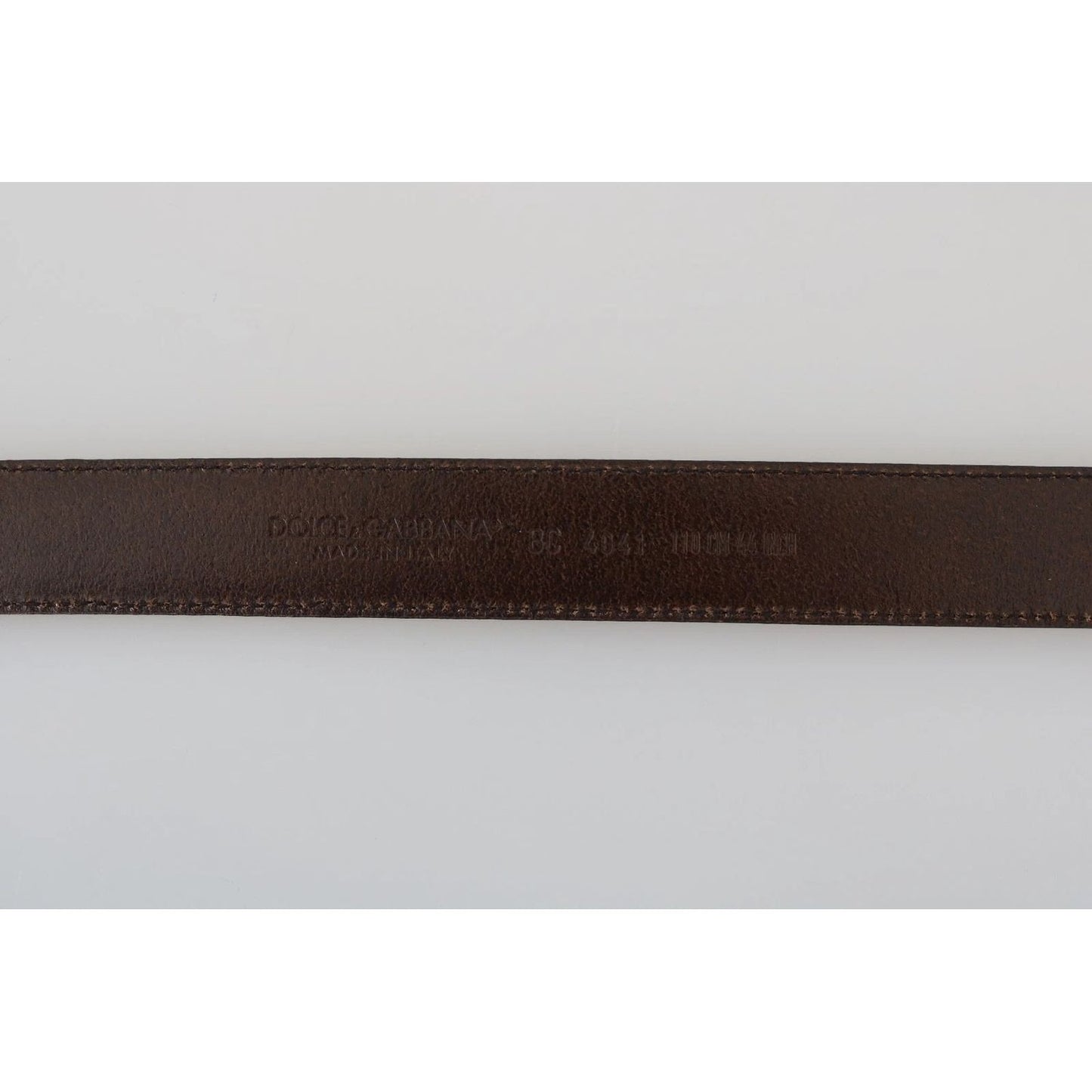 Dolce & Gabbana Blue Perforated Leather Gray Buckle Belt